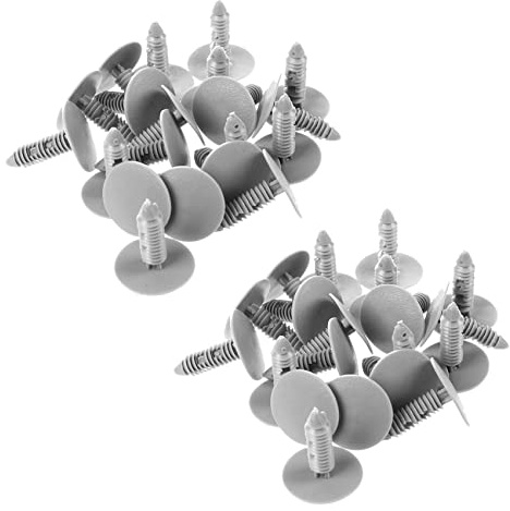 Gvvsjgdbis 40 pezzi in plastica grigia per auto Trim Clips rivetto attacco 6 mm foro 26 mm