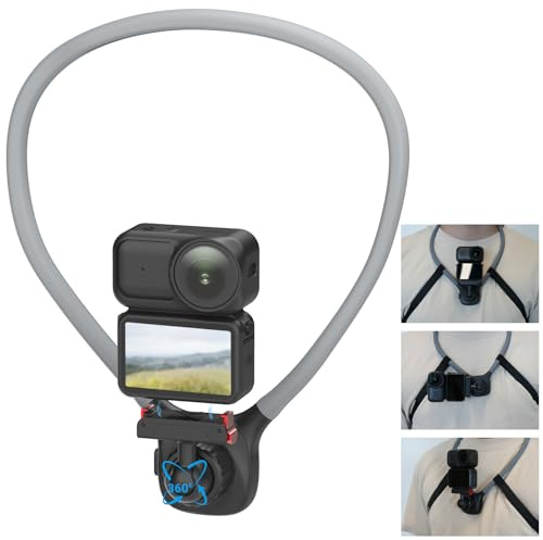 NEOSOU Osmo Nano halsfäste med bröstrem och magnetiskt snabbkopplingsmontering, POV hängande halsband kroppshållare fäste för DJI Nano tillbehör