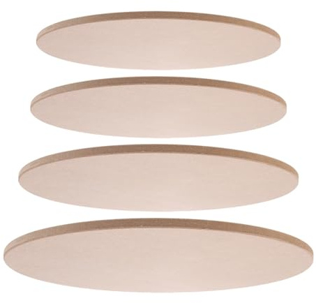 Hemobllo Töpferscheibe aus Holz 4er Set rechteckige DIY Tonmodellierplatten mit hoher Wasseraufnahme für Keramik und Bastelprojekte
