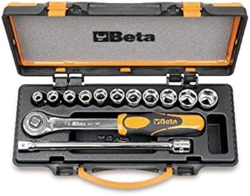BETA 920A/C11 - Assortimento di 11 chiavi a bussola esagonali e 2 accessori in cassetta di lamiera
