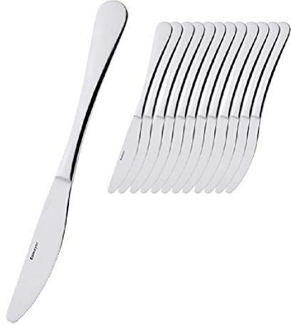Esmeyer 12 Stück Menümesser, Edelstahl, Silber