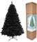 SHATCHI Arbre Artificiel impérial 230 Pointes avec Support en métal Noir 1,2 m