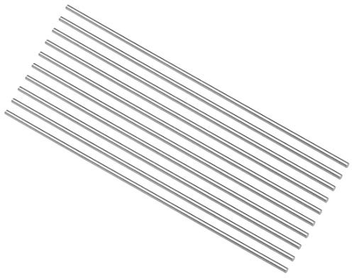 sourcing map 10Stk. Rund Stahlstange 1.6mm HSS Drehmaschine Stangenmaterial Werkzeug 100mm Lang für Wellen Zahnrad Bohrmaschine Drehende Miniaturachse Zylinderstift DIY Bastelwerkzeug