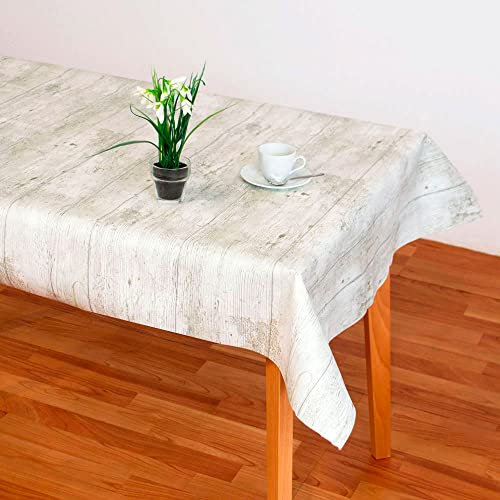 HuleHule Mantel Hule Efecto Madera Beige Vintage, Madeira (140_x_100_cm)