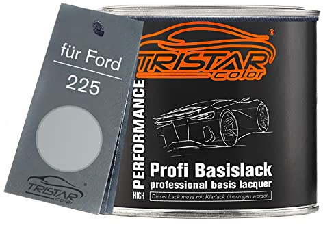 TRISTARcolor Autolack Dose für Ford 225 Polar Silver Metallic 0,5L | Polarsilber Metallic, Basislack, Literware, spritzfertig