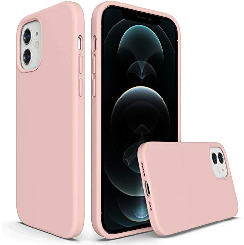 Verco Cover compatibile Apple iPhone 12 MIni Custodia, Silicone Liquido Gel Morbida per Apple iPhone 12 MIni Case 5,4 Pollici, Rosa Antico
