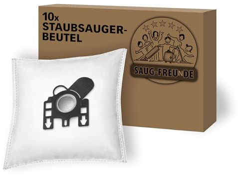 SAUG-FREUnDE I 10 Staubsaugerbeutel geeignet für MIELE S 4 Serie, S4210, S4280, S 6 Serie, S6210, Compact C1 Serie, Ecoline SCPA3, Compact C2 Serie, Ecoline SDRP4, S300-S381, S371, S500-S571, S511 MI2
