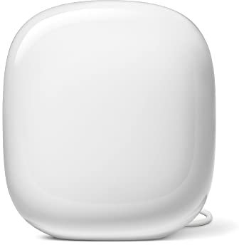 Google Wifi Pro – Wi-Fi 6E Reliable home system with fast speed and whole-home coverage Mesh router snow, Pack of 1