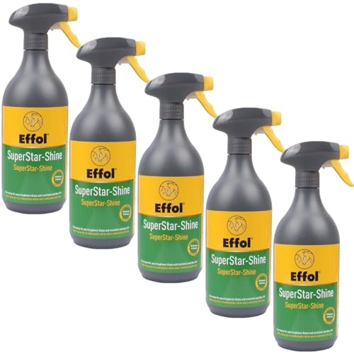 RL24 - Superstar-Shine | Mähnenspray für Pferde | für Sprungkraft & Volumen | Pferde Mähnenspray & Schweifspray | Pferde Glanzspray | 5 x 750 ml Spray (5er Set)