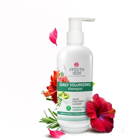 Ayouthveda Daily Volumizing Shampoo, Hair Volume & Nourishment, Vegan, 300ml