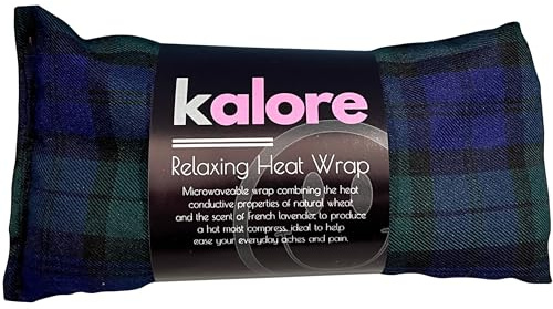 Wheat Bags Microwavable Neck and Shoulder Wrap - Relaxing Lavender Heat Bags Microwavable for Comfort - Tartan Cotton Fabric with UK Wheat Heat Bags Microwavable Compress by Kalore - Black Watch