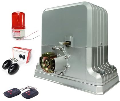 Kit de abridor automático de puerta corredera, Operador de puerta corredera Galo y abridor de puerta rodante/corrediza for puerta industrial de automatización del hogar-1800kg no se oxida para puerta