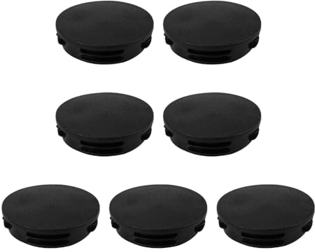Ieron Bouchon de Tube en Plastique Noir de 70 mm de diamètre, Embouts de Poteau Ronds pour Main Courante, Poteau d'escalier et Tube de Garde-Corps, Lot de 10 pièces