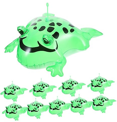 BESPORTBLE 10stücke Aufblasbares Frosch Spielzeug Für Party Simuliertes Frösche Zubehör Plastik Frosch Dekoration Springende Frösche Spielzeug Geburtstagsparty Accessoires