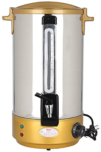 NIYNRDE Caldaia Elettrica per tè con Urna per Catering, Distributore di Caldaie per Acqua Calda Commerciale, Manopola Controllo Temperatura 30-110 °C, per Produzione di Birra/Buffet,d'oro,40L