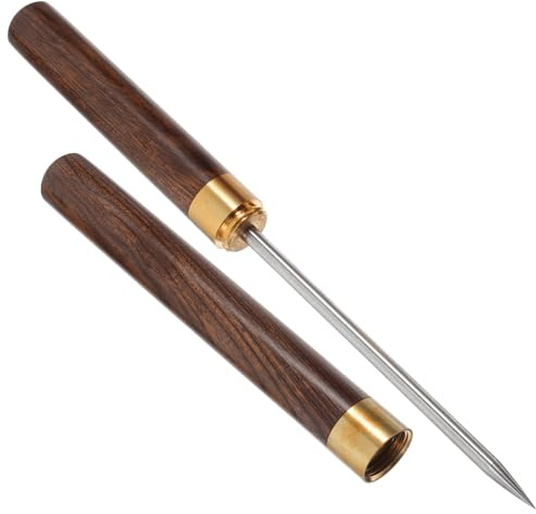 Eiswerkzeug aus Edelstahl und Holz mit Sicherheitsabdeckung für Riegel | Sharp Ice Picks And Forks, Effizientes Zerkleinern, Ergonomische Form, für Küche und Bartending