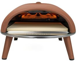 DeliVita Diavolo Gas-Fired Portable Pizza Oven – Powered by Propane, Butane or Camping Bottles, Includes Accessories - Folding Peel, Carry Case, Temperature Gun, Camping Regulator and Gas Regulator