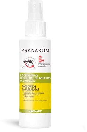 PRANAROM Aromapic Loción Antimosquitos 75 ml – Citriodiol 10 h Bebés | Con citriodiol y aceites esenciales. Protección de 10 h frente a mosquitos y garrapatas; apto en embarazo.