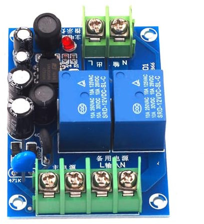 Smartests - Interruttore di trasferimento di corrente alternata, modulo 10A a due sorgenti, commutazione automatica per alimentazione di emergenza