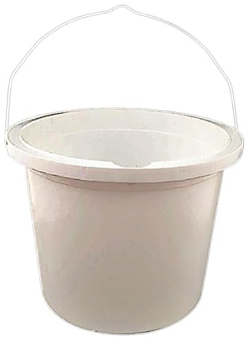 2.5 Litre Plastic Paint Kettle with Metal Handle – Durable & Easy to Clean Decorator Paint Bucket – For Water-Based, Solvent Paints, Cleaning Solutions & Tools - White