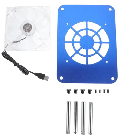 KONTONTY 1 juego Ventilador USB para Enrutador con Base de Refrigeración Soporte para Router y Módem Silencioso y Duradero para Oficina y Hogar Color Azul