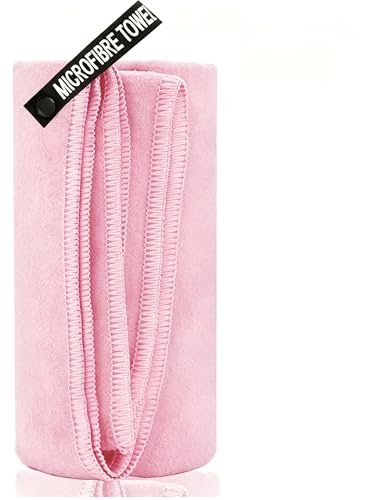 KANGSIT Microfibre Towel - compact, ultra lightweight & quick dry towel, the perfect gym, travel & beach towel swimming towel for sports, camping & hiking - 80x40cm (Pink, 80x40cm)
