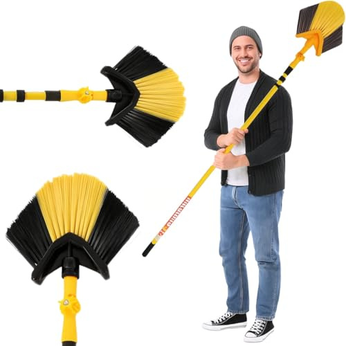 3-Meter Telescopic Ceiling Duster with Extendable Pole – 3M Long Cobweb Brush with Swivel Head | High Reach Dusting Brush for Ceilings, Fans, Walls & Corners