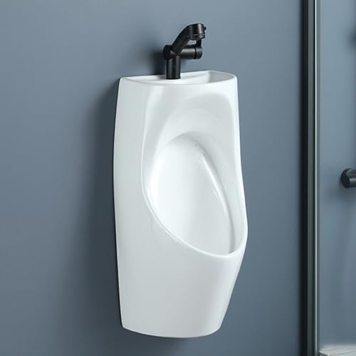 Urinoir Suspendu pour Hommes, avec Lavabo Intégré et Robinet Extractible, en Céramique, pour Bars, Hôtels, Toilettes Publiques
