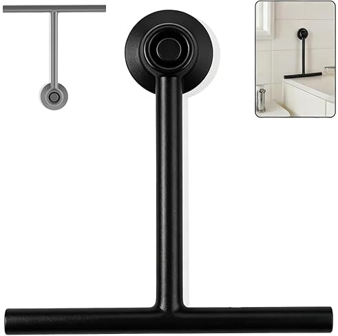 2Pcs Shower Squeegee 22CM Household Window Glass Wiper with Strong Suction-Cup Holder, Multi-Use for Bathroom Kitchen Mirror Car, Durable for Water Stain Removal(Black & Grey)