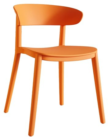 Stapelbara matstolar för uteplatser, set med 4 med ryggstöd – perfekt för inomhus- och utomhusbruk. Perfekt för matsal veranda, trädgård och balkong – och snygg design