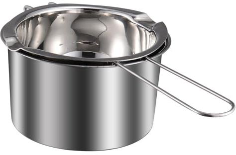 KAILIKETIY Double Boiler Pot Stainless Steel 400Ml with Ergonomic Handle for Melting Chocolate and Wax, for Baking and Candle Making