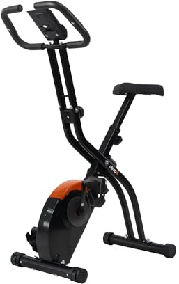 ATIVAFIT Folding Exercise Bike with 16-Level Magnetic Resistance, Heart Rate Sensor & Phone Holder