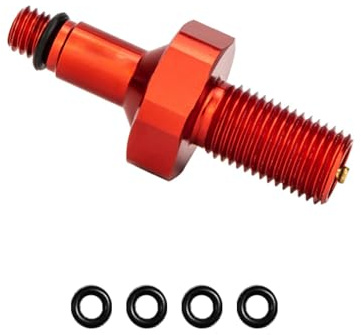 UPALDHOU Cykelventiladapter, 7075 Aluminium Bakre Stötuppblåsningsmunstycke, 4,3 G IFP-gängad Stötpumpadapter, Snabbinstallation, Kompakt Bärbar, för Underhåll Av Mountainbike (Röd)