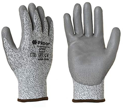 Screws City Cut Protection Safety Gloves Cut Resistant EN388 Certified Hand Protection Gloves 1 Pair (Size Medium - 8)