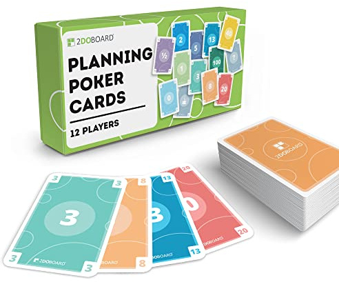 Carte da Planning Poker per Agile Scrum – 12 Giocatori – Incluso un e-book con le istruzioni di pianificazione del poker in italiano e inglese - Carte Scrum Chiare e Colorate per le Stime Agile