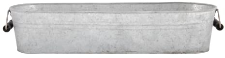 degawo Alt Zink Zuber Übertopf 8 Liter Landhaus Garten Oval Blumentopf Blumen
