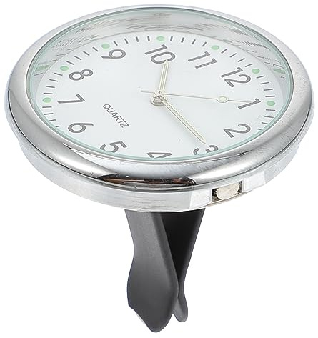 OUNONA Horloge Numérique Adhésive Blanche pour Voiture Design Lumineux, Facile à Installer en Verre, pour Tableau de Bord Automobile