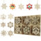 MHwan Flocon de Neige Decoration, 30 Pièces Decoration Noel en Bois Naturel, Decoration Noel Sapin en Bois DIY Robustes Durables, peut Être Peint des Deux Côtés pour Créer Des Flocons de Neige Uniques