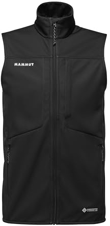 Mammut Ultimate VIII SO Vest Men | Lightweight Softshell Gilet with Pockets | Black, L