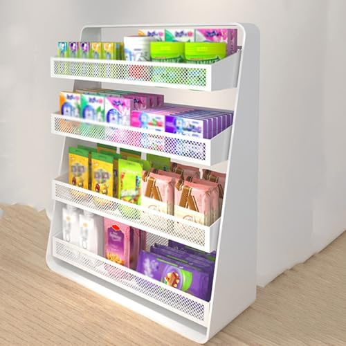 Panier de Fruits et legumes, Étagère à collations pour comptoir, Panier de Rangement en métal pour Armoire de Cuisine, Garde-Manger, fête, cinéma Maison, présentoir à Bonbons, présentoir à 4 Niveaux