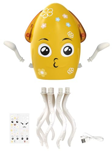 Squid Toy Elektrisk Krypande Octopus | Gungande Robot Med Och Musik Läraktiviteter För Småbarn Pojkar Födelsedagsfest Present