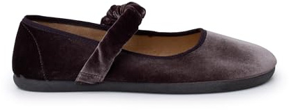 Pisamonas Merceditas Barefoot Terciopelo Tira Fruncida Talla 40 Color Gris