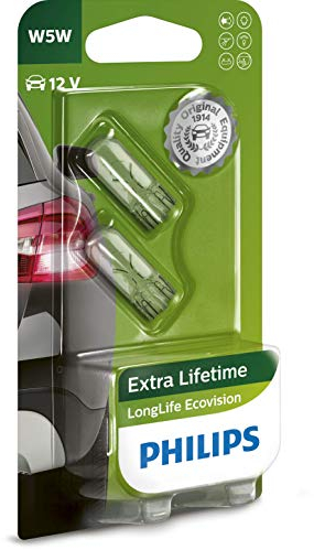 Philips W5W 12V 5W W21x95d LongLife EcoVision Blister 2st
