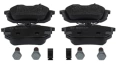 Bosch BP217 - Auto Bremsbeläge hinten - Bosch-Qualität - für leises Bremsen mit wenig Staub - ECE-R90 zertifiziert - kupferfrei - 1 Set mit 4 Bremsbelägen - mit Zubehör