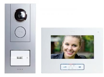 VISTUS VD ALU-6710 S Video-Türsprechanlage 7'' Aluminium Silber Komplettset für 1-Familienhaus