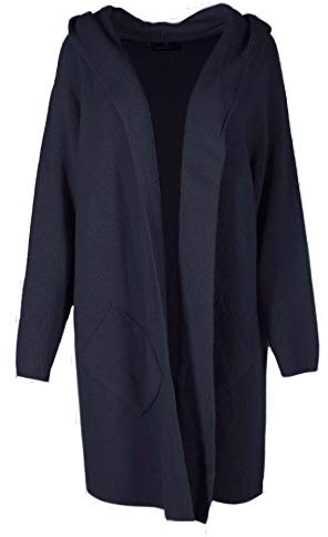 Zwillingsherz Strickjacke Cardigan für Damen - Hochwertiger Mantel Überwurf warm kuschelig weich mit Kapuze - Cape Umhang Strick Frühjahr Herbst Winter