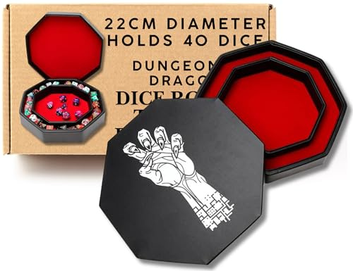 22cm DND Dice Tray | Vecna Dice Storage | DnD Rolling Trays | D&D Gifts | 22cm D&D Dice Tray | Vecna DnD Dice Box | DD Dice Trays | DnD Accessories | TTRPG Rolling Tray Box | RPG Dice Storage Case
