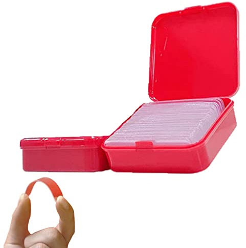 60 bâtons/boîte ruban adhésif double face multifonctionnel réutilisable, autocollants universels transparents en PVC non marquants adhésif double face pour articles de pâte de bricolage (2 Boîte)