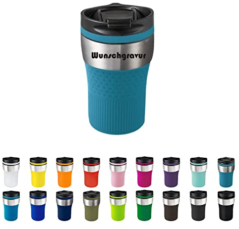 Schmalz Baya - Vaso térmico de acero inoxidable con grabado personalizado, sin BPA, grabado láser (petróleo)
