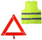 Ksvaye Plegable Triangulos Coche Homologados y Chaleco Reflectante Kit de Seguridad de Coche Advertencia De Carretera para Emergencias y Averías